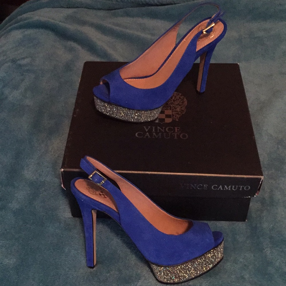 Vince Camino Sapphire and Crystal Heels